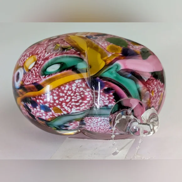 SOLD - Art Ciccotti Large Hand Blown Art Glass Heart - Picture 5 of 8